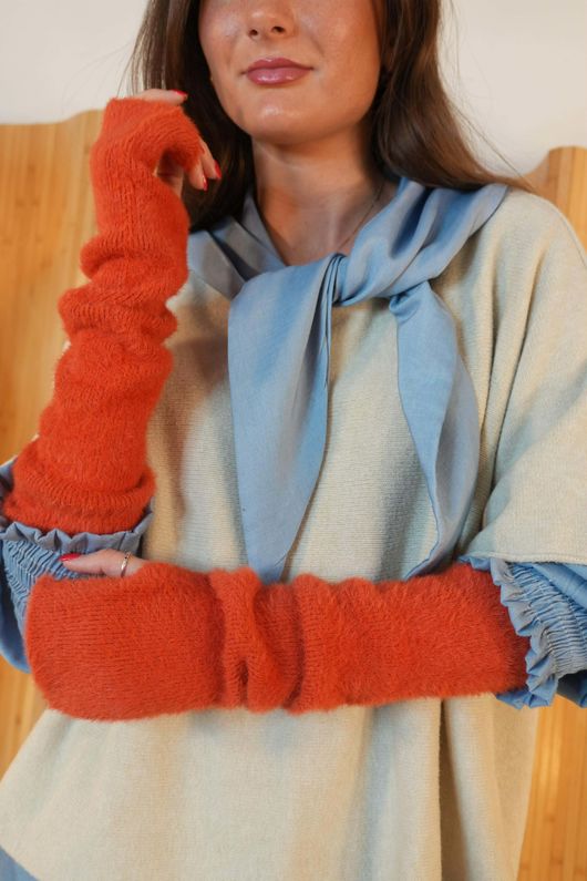 Claudia Fingerless Arm Warmer Gloves Marmalade